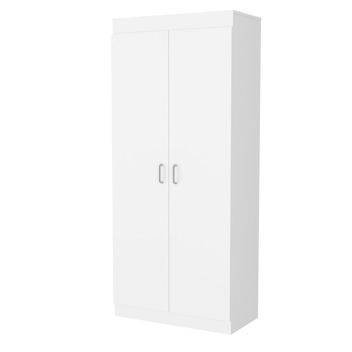 5-Shelf White Pantry Cabinet - Storage Solutions
