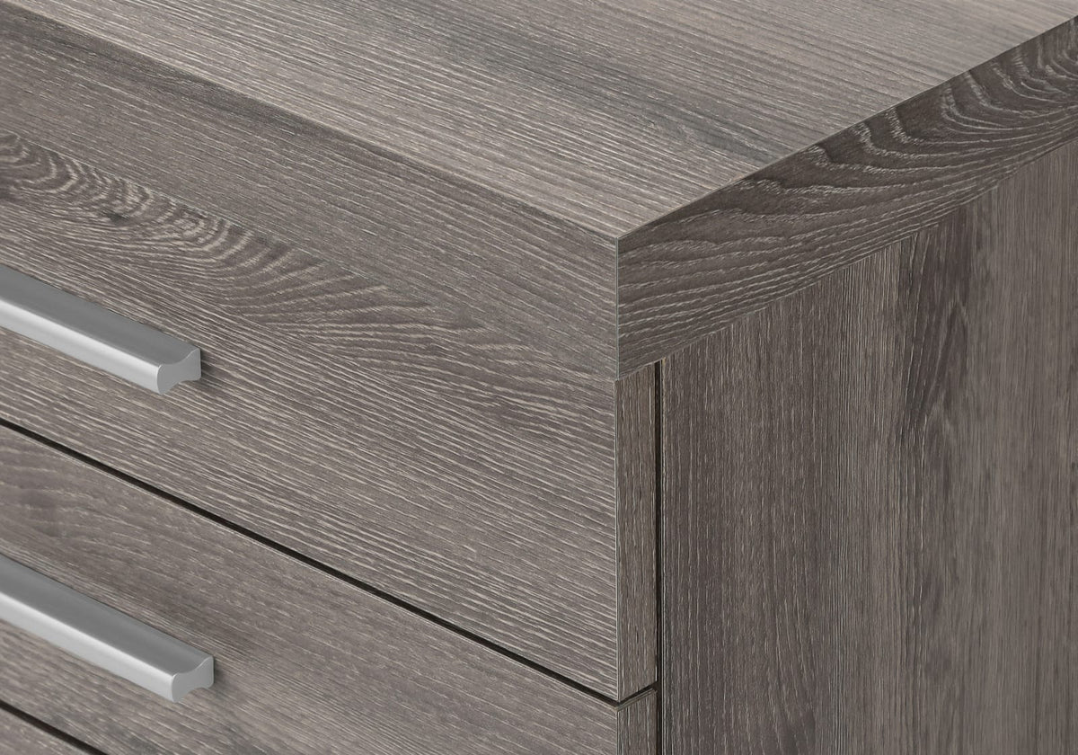 3-Drawer File Cabinet - Taupe Particle Board Storage