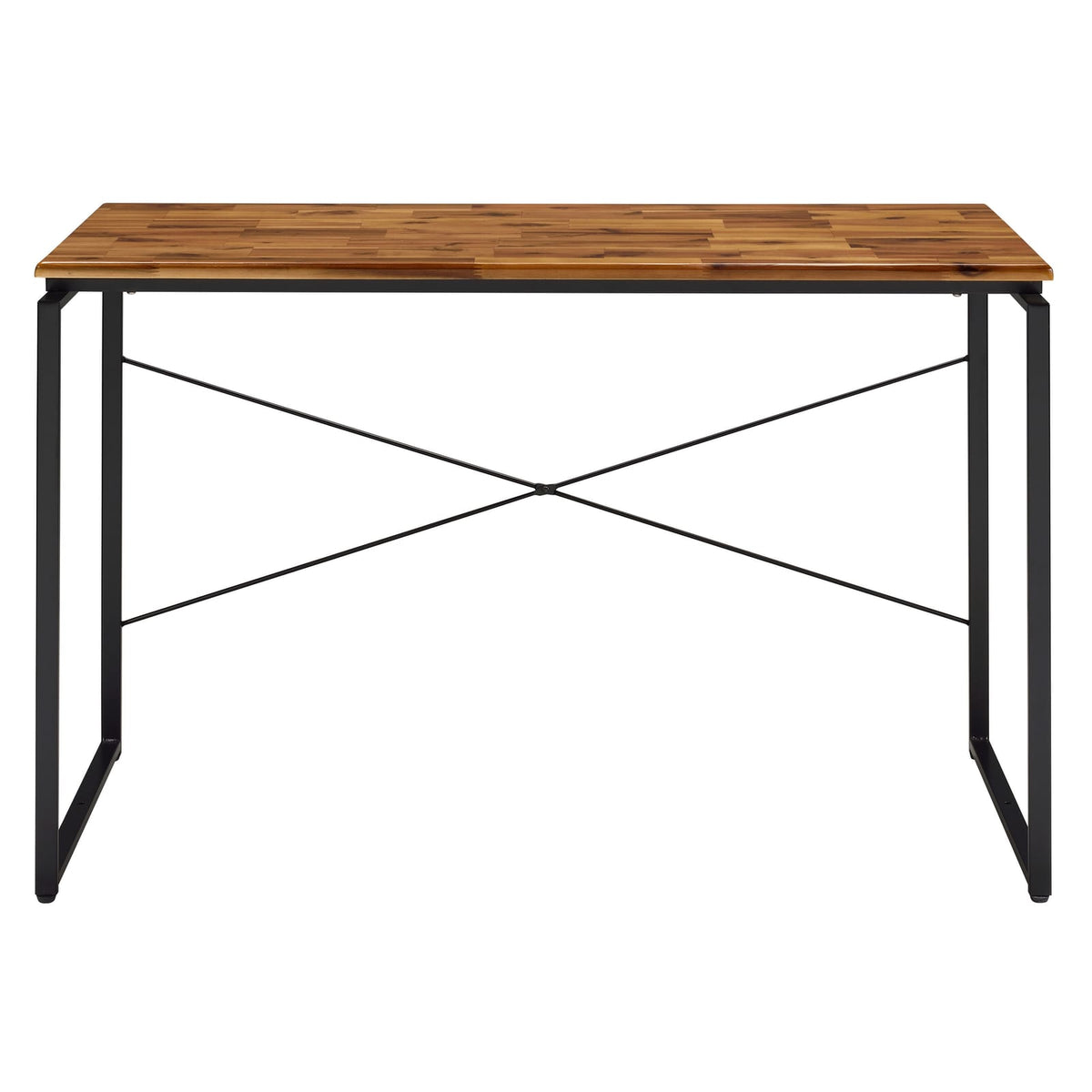 Black Brown Industrial Writing Desk Rectangular Office Desk