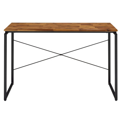Black Brown Industrial Writing Desk Rectangular Office Desk