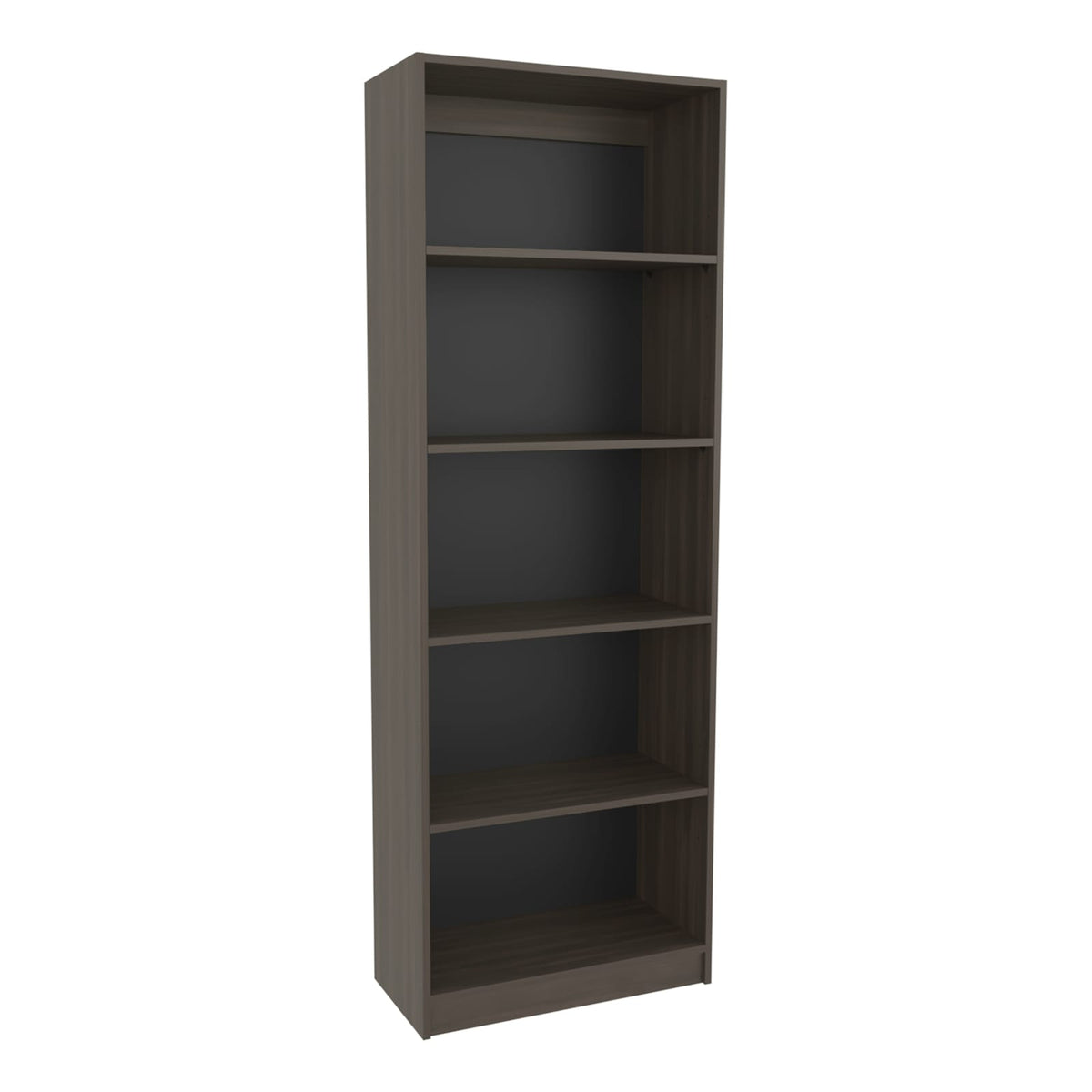 Brown Black Engineered Wood Bookcase 4 Tier Shelves