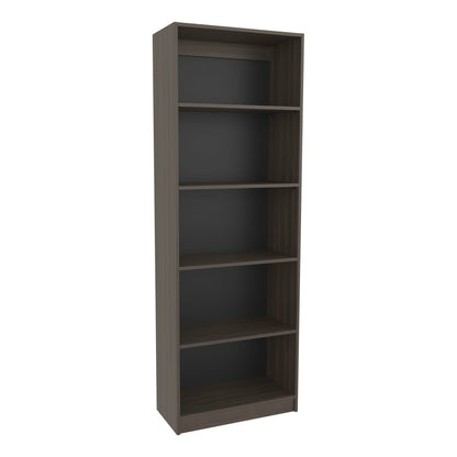 Brown Black Engineered Wood Bookcase 4 Tier Shelves