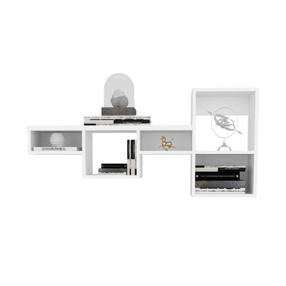 7 Tier Particle Board Wall Shelf for Storage, Living Room Decor