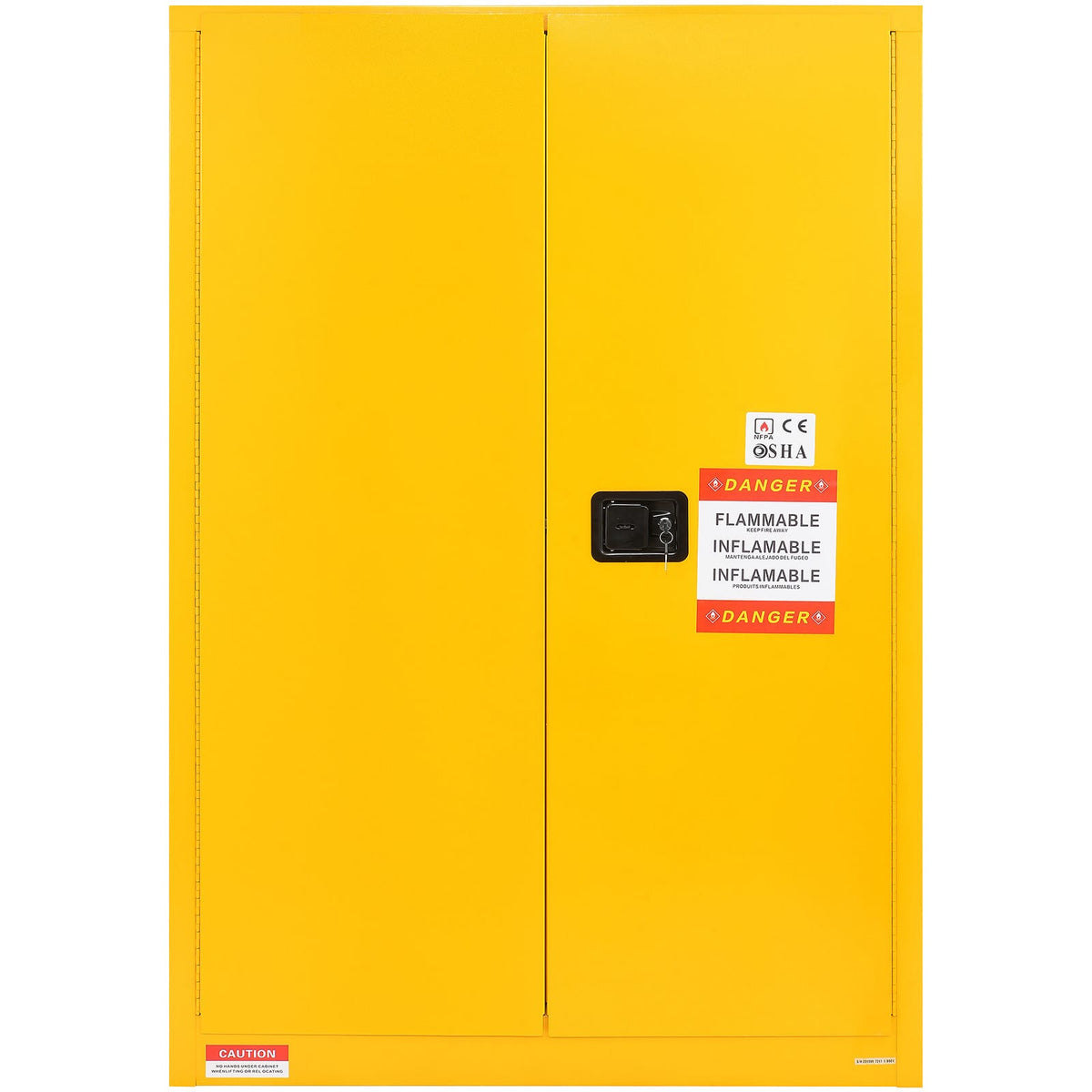 45 Gallon Stainless Steel Flammable Cabinet - Yellow