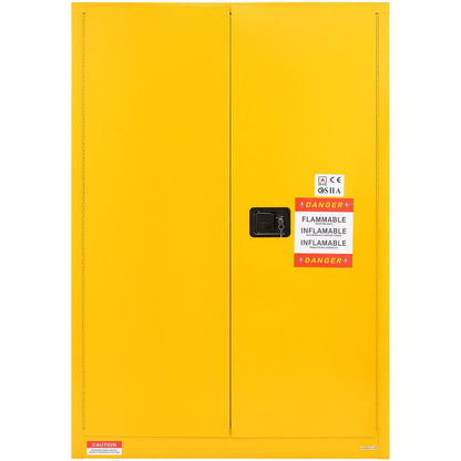 45 Gallon Stainless Steel Flammable Cabinet - Yellow
