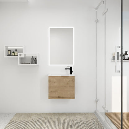 22 Inch Imitative Oak Bathroom Vanity with Sink