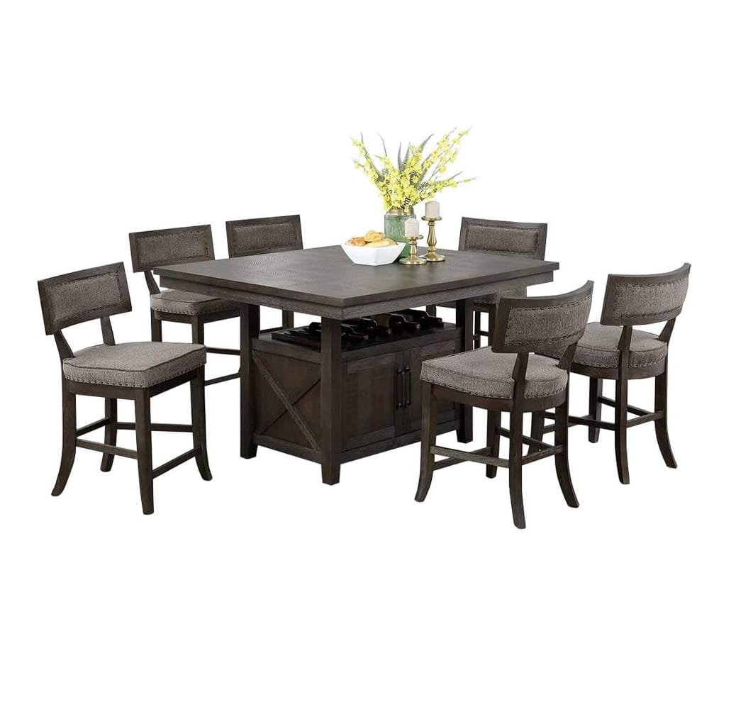 Espresso Rectangular Dining Table with Chairs for Dining Room