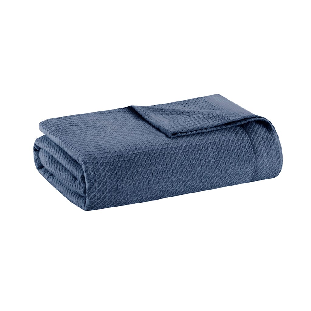 Soft Cotton Blue Blanket - 90x90 Inches