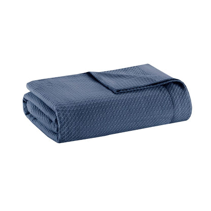 Soft Cotton Blue Blanket - 90x90 Inches