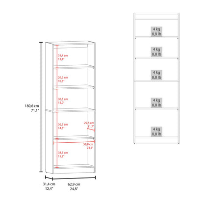 Beyerville Bookcase with Open Storage - Dark Brown, 3-4 Shelves