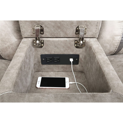 Taupe Upholstered Glider Loveseat - 77" Primary Living Space for Living Room
