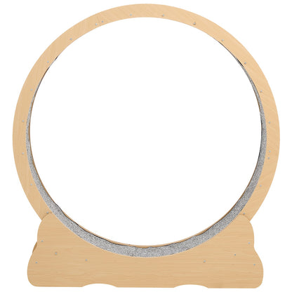 Cat Exercise Wheel - 48 Inch Wooden Running Wheel for Cats, Quiet Treadmill with