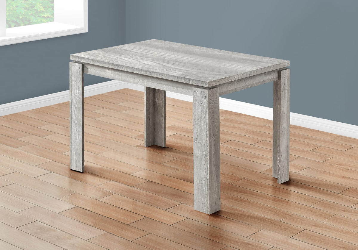 Grey Dining Table - Seats 4, 47 Inch Rectangular for Dining Room