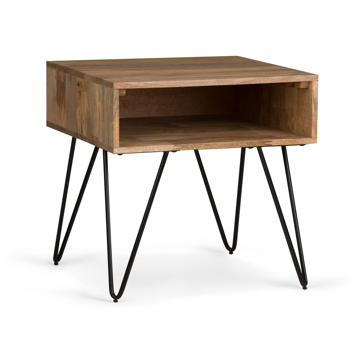 Hunter End Table - Natural Light Brown Wood