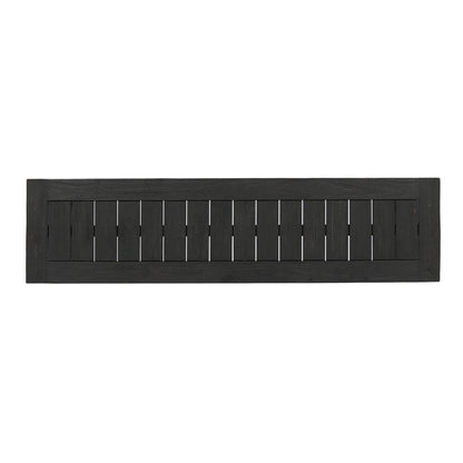 Dark Grey Acacia Wood Patio Bench for Garden or Porch Seating