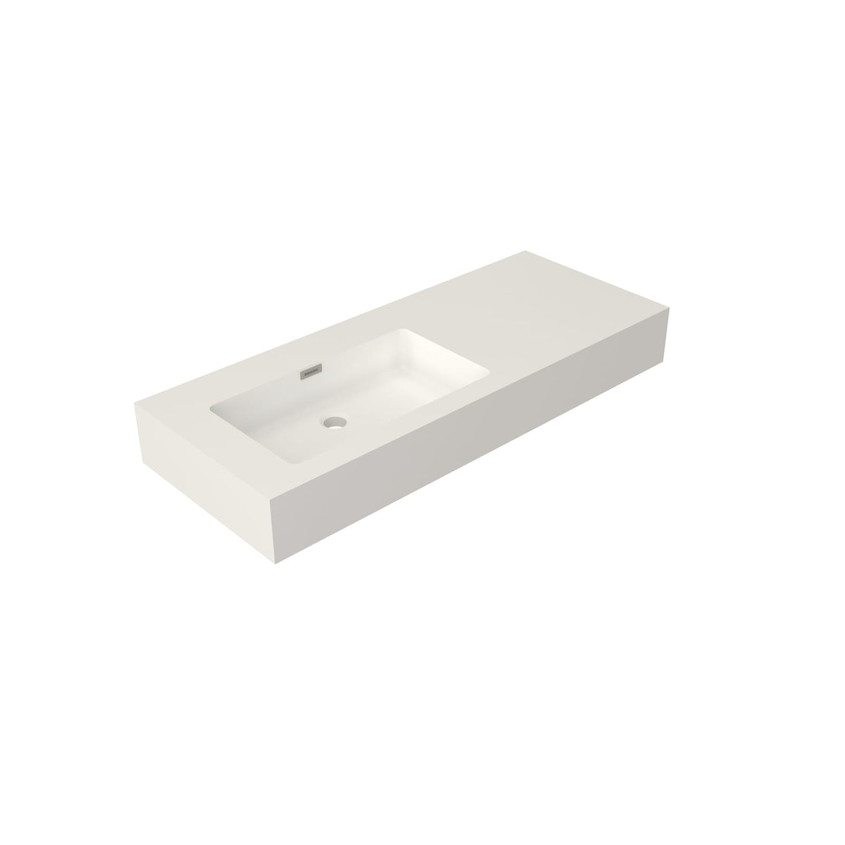 Matte White Stone Resin Bathroom Vanity - Durable & Flexible