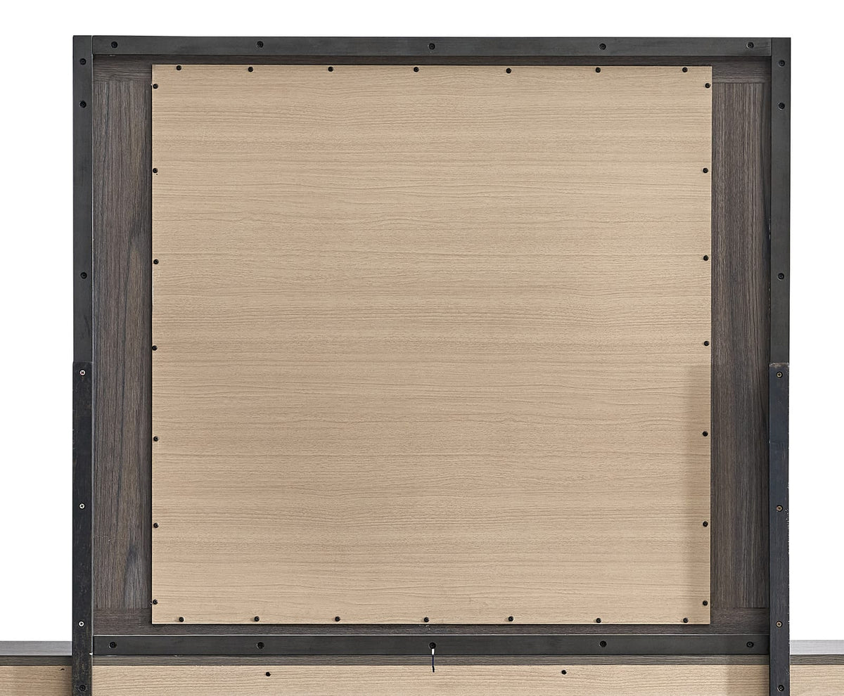 Gray Mirror with Oak Frame - 43" Vanity Mirror