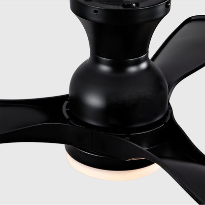 42 Inch Black Ceiling Fan with LED Light - Remote Control