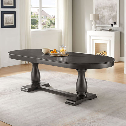 94 Inch Extendable Dark Brown Dining Table - Perfect for Large Families