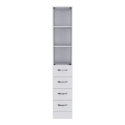 White Particle Board Bathroom Storage Cabinet Set for DIY Renovation