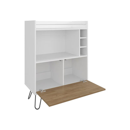 Multi-Colored Bar Cabinet with Wine Racks for Living Room