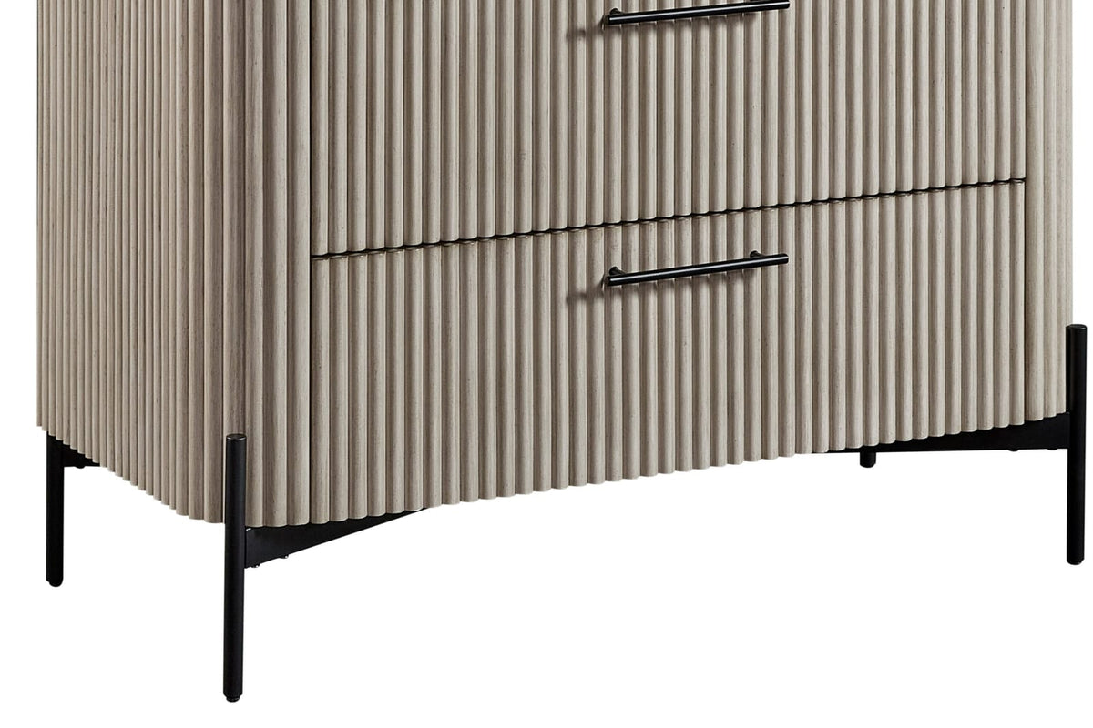 Taupe Solid Wood 4 Drawer Dresser - 39.75" W for Bedroom