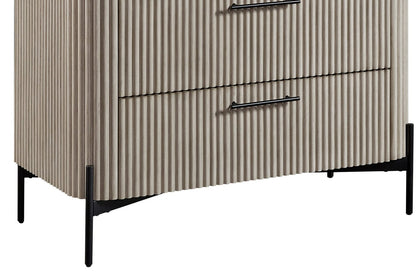 Taupe Solid Wood 4 Drawer Dresser - 39.75" W for Bedroom