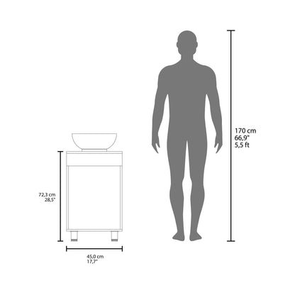 Dark Brown Bathroom Vanity with Storage