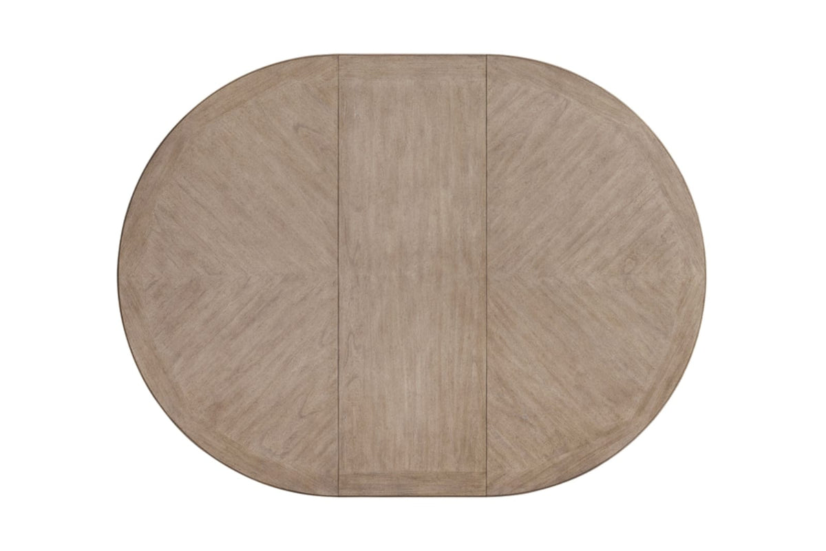 Round Expandable Dining Table Set - 4 Chairs, Sand Finish