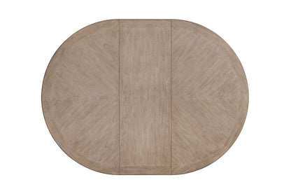 Round Expandable Dining Table Set - 4 Chairs, Sand Finish
