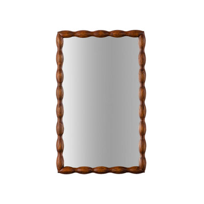 36" Walnut Swirl Wood Frame Mirror - Full Length Wall Mirror
