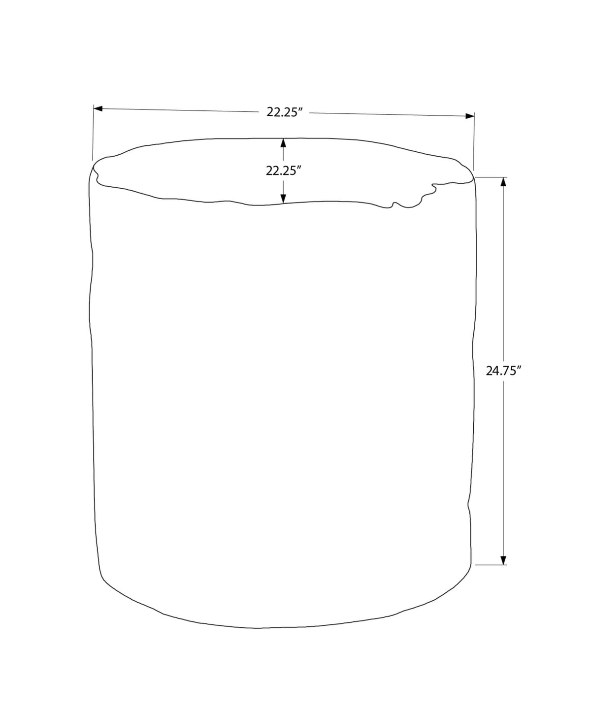 Black Magnesium Oxide Accent Table for Garden or Poolside Dcor