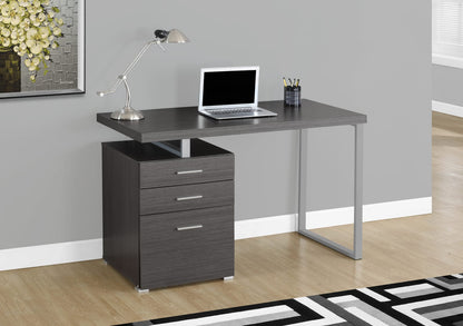 48" Grey Computer Desk with Storage Drawers - Office Workstation