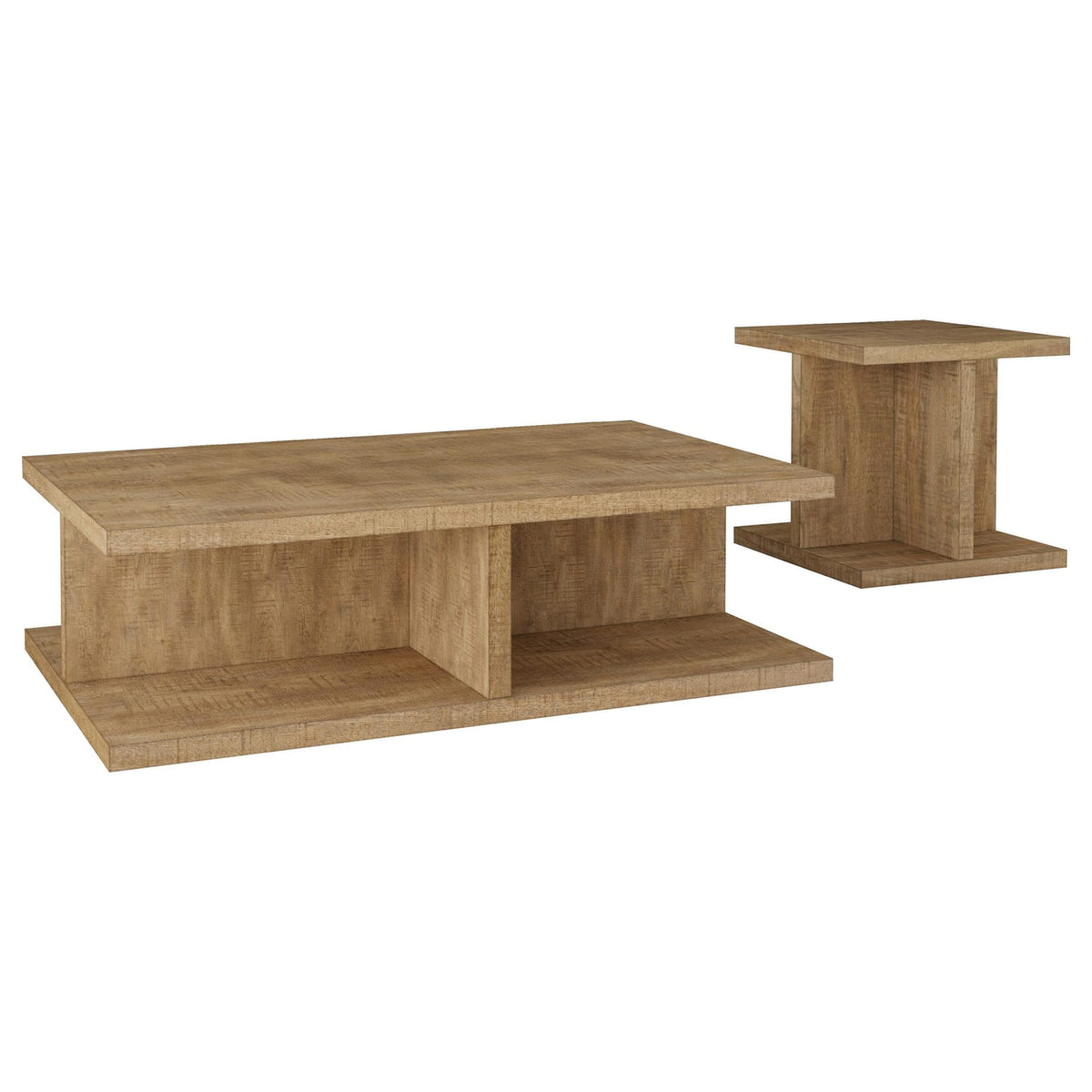 Mango Color 2 Piece Coffee Table Set for Living Room