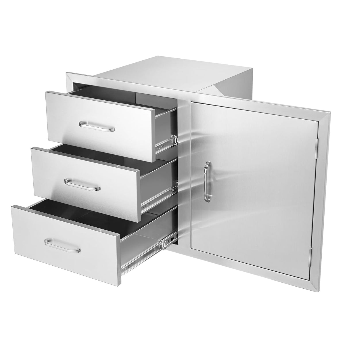 Stainless Steel BBQ Drawer Combo - 38.3"W Outdoor Kitchen Storage