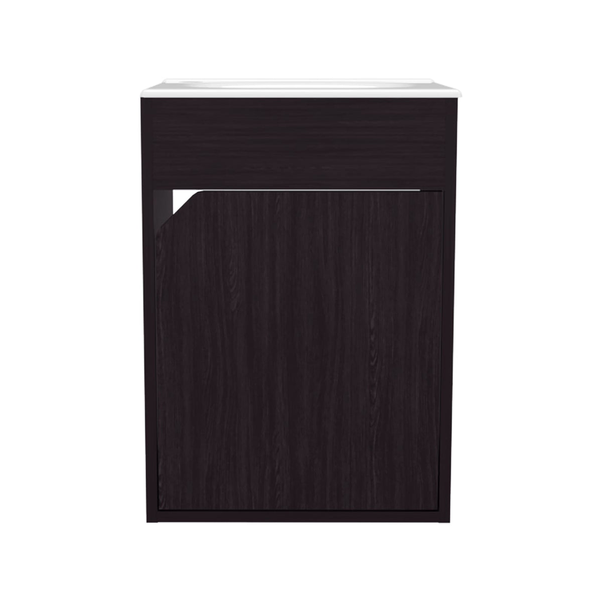 Black Bathroom Vanity with Storage - 40" Wide MDF