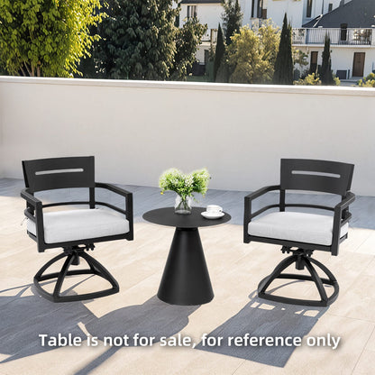Ember Black Aluminum Patio Swivel Rocker 2-Piece Set