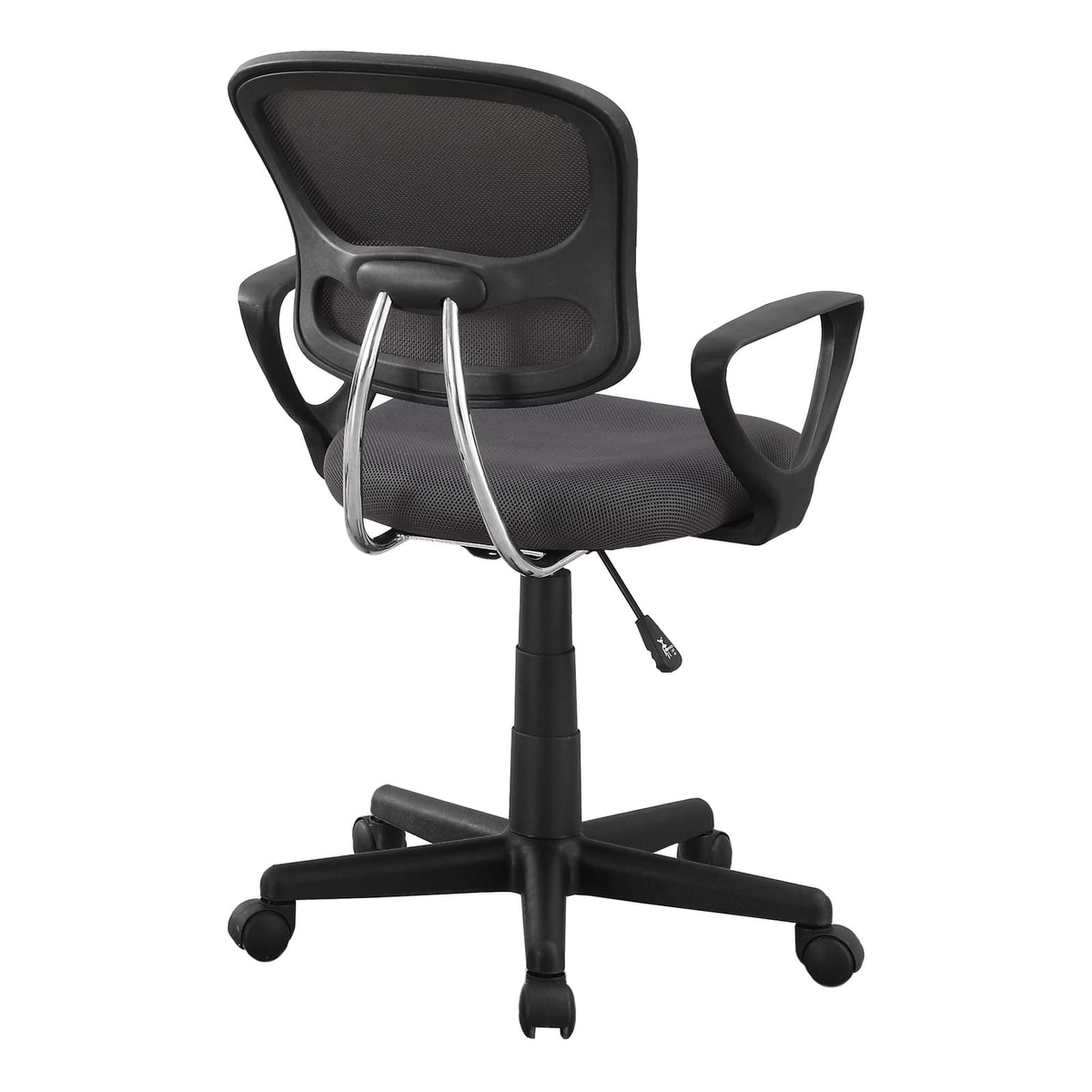 Grey Mesh Office Chair for Kids - Adjustable Height & Swivel