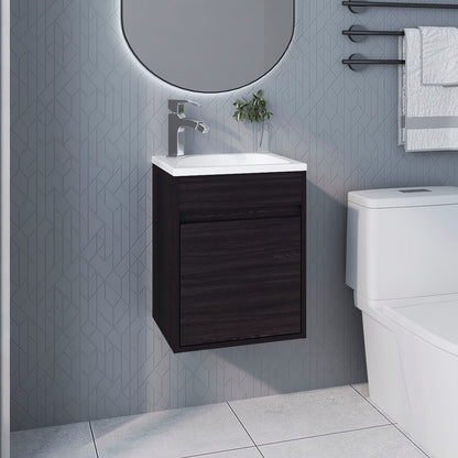 Wenge Bathroom Floating Vanity - Storage & Style