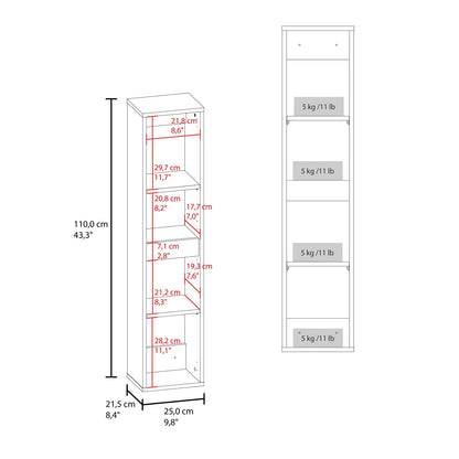 Light Beige & White 2-Door Wall Cabinet - Bathroom Storage