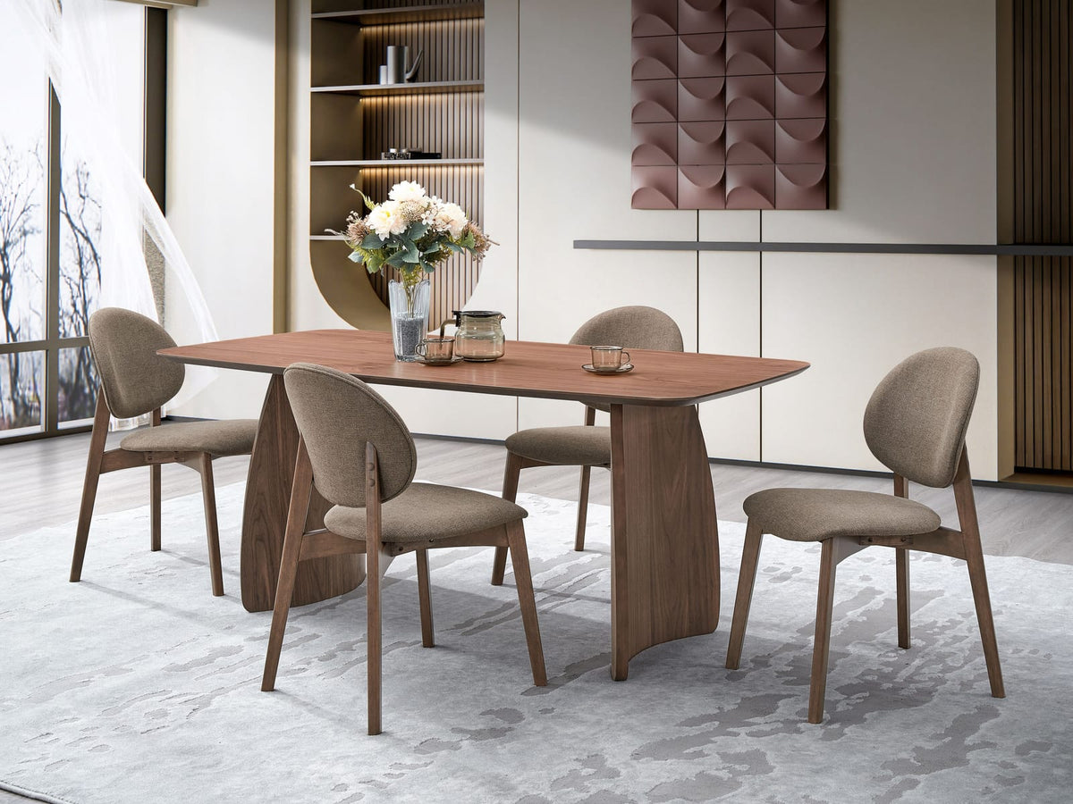 Walnut Finish Dining Table - 71" Rectangular Table