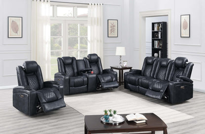 Inky Blue Power Reclining Loveseat - 72" Primary Living Space
