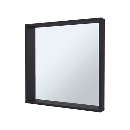 Black Medicine Cabinet with Mirror - 23.6" Storage Shelf