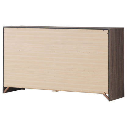 Oak Barrel Farmhouse 6-Drawer Dresser for Bedroom