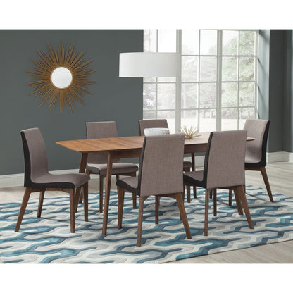 Walnut Mid-Century Dining Table with Leaf Extension for Dining Room