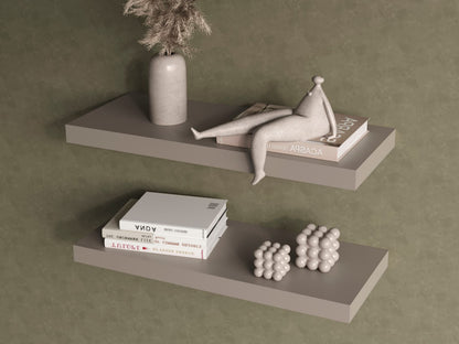 Floating Shelves Taupe - Display & Storage, 2-Piece Set