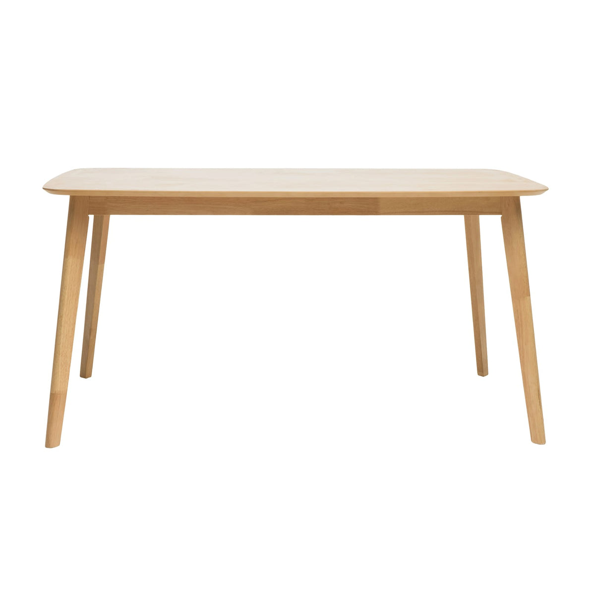 Natural Solid Wood Dining Table - Mid-Century Style
