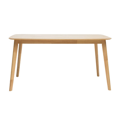 Natural Solid Wood Dining Table - Mid-Century Style