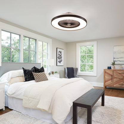 Black ABS Bedroom Fan Light - 23.6" Remote Control