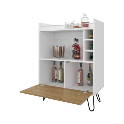 White Particle Board Wine Storage Cabinet 31.5" W